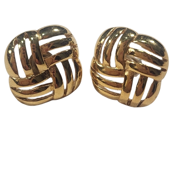 Napier Jewelry - Napier Elegant Gold Plated Woven Earrings.